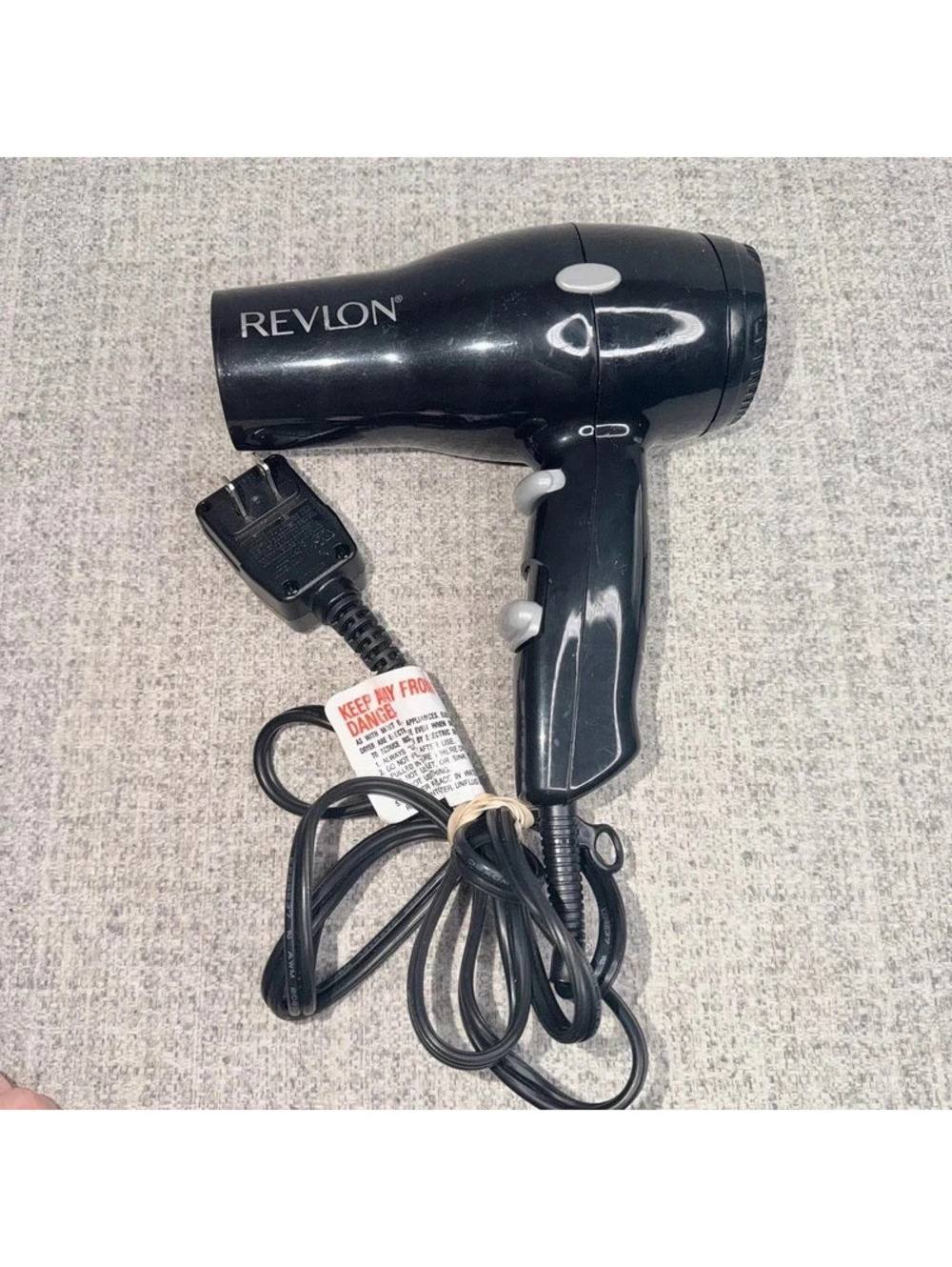 Revlon Black Hair Dryer Adjustable Heat Speed Cool Shot Salon Blow Dryer Styling